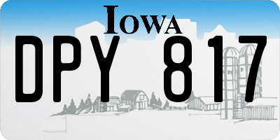 IA license plate DPY817