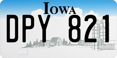 IA license plate DPY821