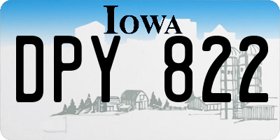 IA license plate DPY822