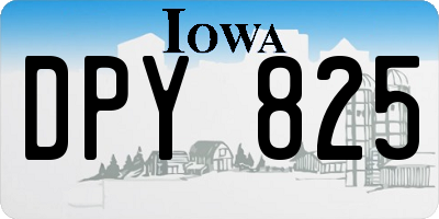 IA license plate DPY825
