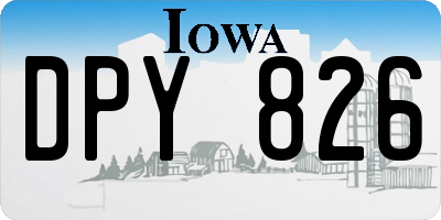 IA license plate DPY826
