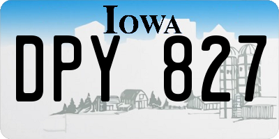IA license plate DPY827