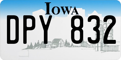 IA license plate DPY832