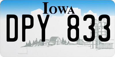 IA license plate DPY833