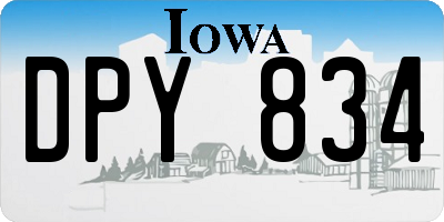 IA license plate DPY834