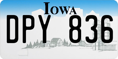 IA license plate DPY836