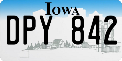 IA license plate DPY842