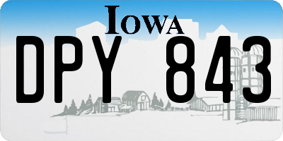 IA license plate DPY843