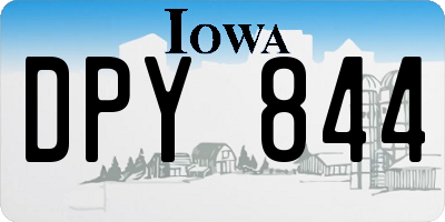 IA license plate DPY844