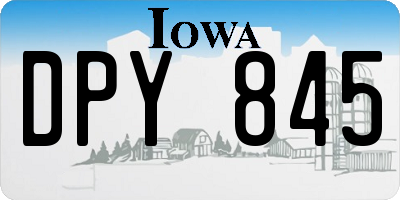 IA license plate DPY845