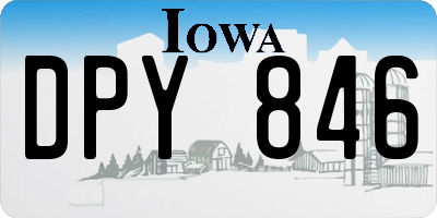 IA license plate DPY846