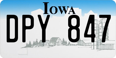 IA license plate DPY847