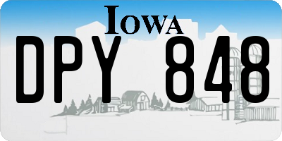 IA license plate DPY848