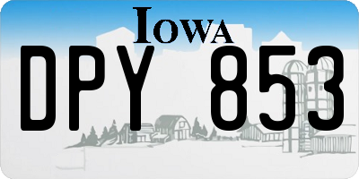 IA license plate DPY853