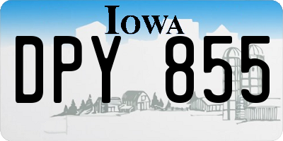 IA license plate DPY855