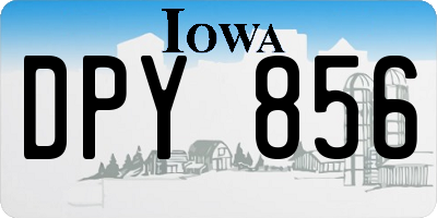 IA license plate DPY856