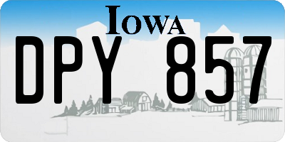 IA license plate DPY857