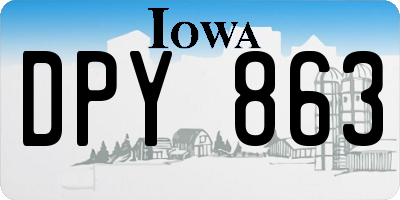 IA license plate DPY863