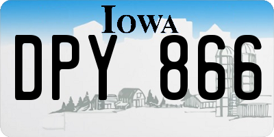 IA license plate DPY866