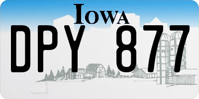 IA license plate DPY877