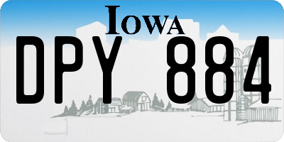 IA license plate DPY884