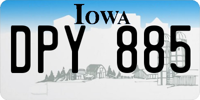 IA license plate DPY885