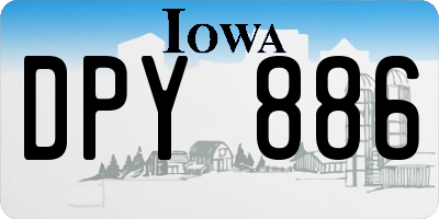 IA license plate DPY886