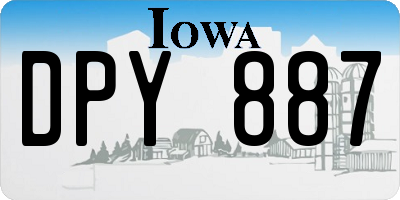 IA license plate DPY887