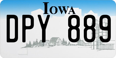 IA license plate DPY889