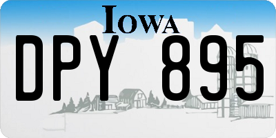 IA license plate DPY895
