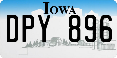 IA license plate DPY896