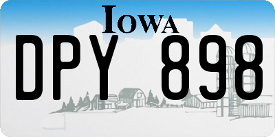 IA license plate DPY898