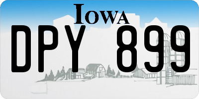 IA license plate DPY899