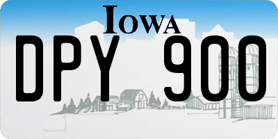 IA license plate DPY900