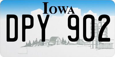IA license plate DPY902