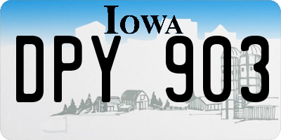 IA license plate DPY903