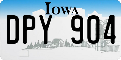 IA license plate DPY904