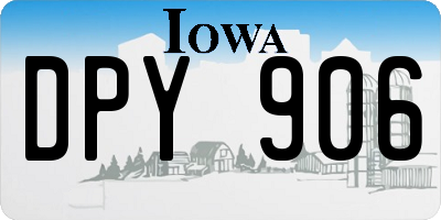 IA license plate DPY906