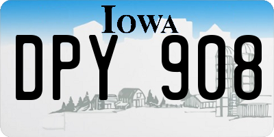 IA license plate DPY908