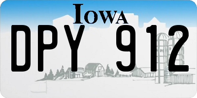 IA license plate DPY912