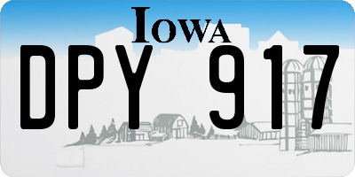 IA license plate DPY917