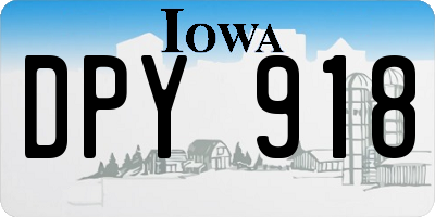 IA license plate DPY918
