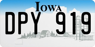 IA license plate DPY919