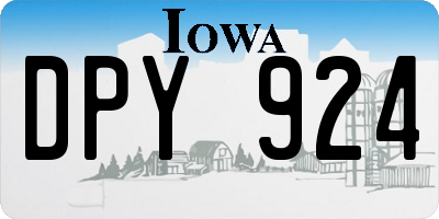 IA license plate DPY924