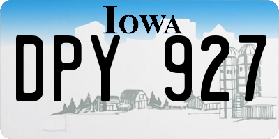 IA license plate DPY927