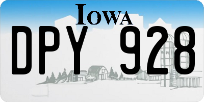 IA license plate DPY928