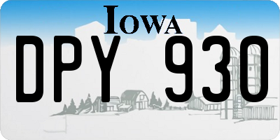 IA license plate DPY930