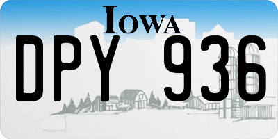 IA license plate DPY936