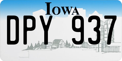 IA license plate DPY937