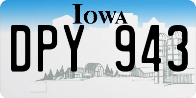 IA license plate DPY943